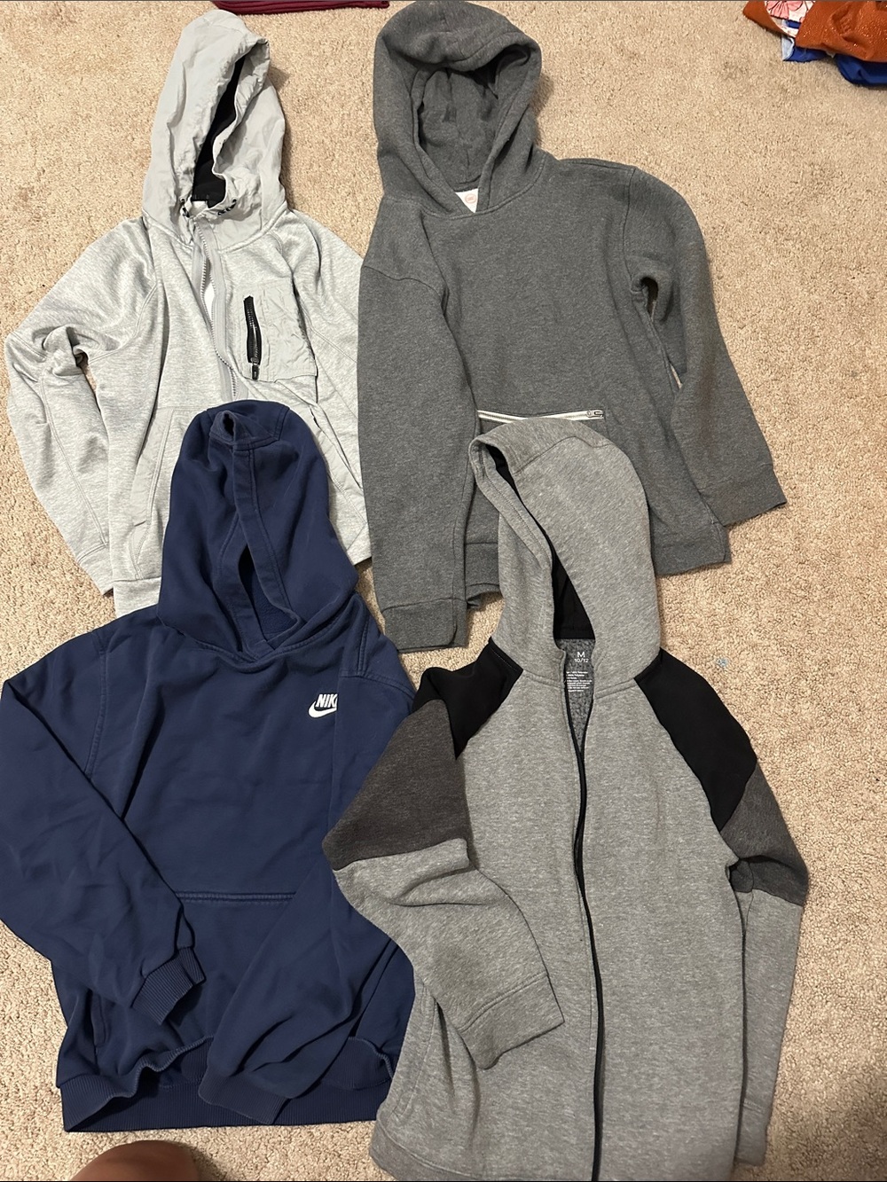 Nike Kids Hoodies & Zip-Up Jackets - Gray, Navy